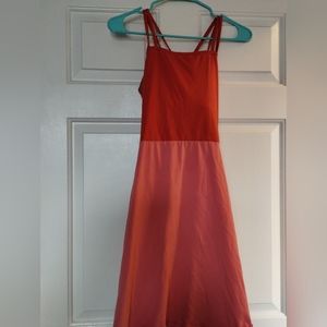 PACT large two tone cross strap dress